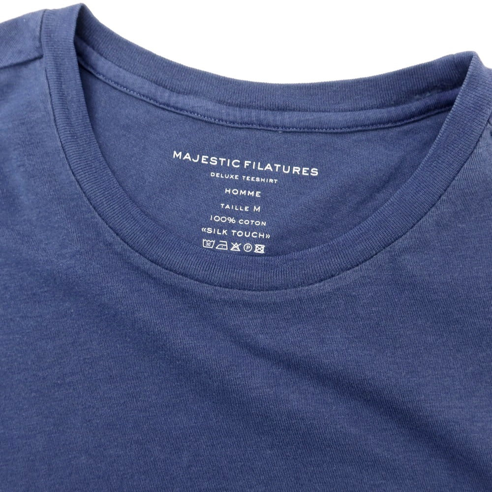 【新品】マジェスティック フィラチュール オム MAJESTIC FILATURES HOMME コットン クルーネック 半袖Tシャツ ダークブルー系【 M 】【 状態ランクN 】【 メンズ 】