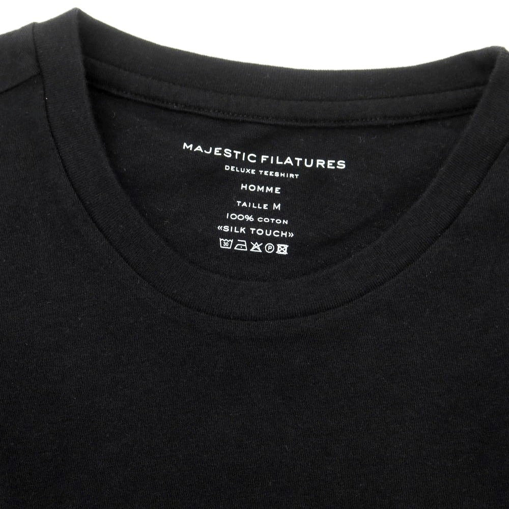 【新品】マジェスティック フィラチュール オム MAJESTIC FILATURES HOMME コットン クルーネック 半袖Tシャツ ブラック【 M 】【 状態ランクN 】【 メンズ 】