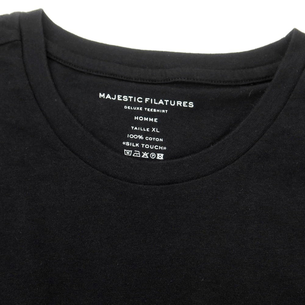 【新品】マジェスティック フィラチュール オム MAJESTIC FILATURES HOMME コットン クルーネック 半袖Tシャツ ブラック【 XL 】【 状態ランクN 】【 メンズ 】