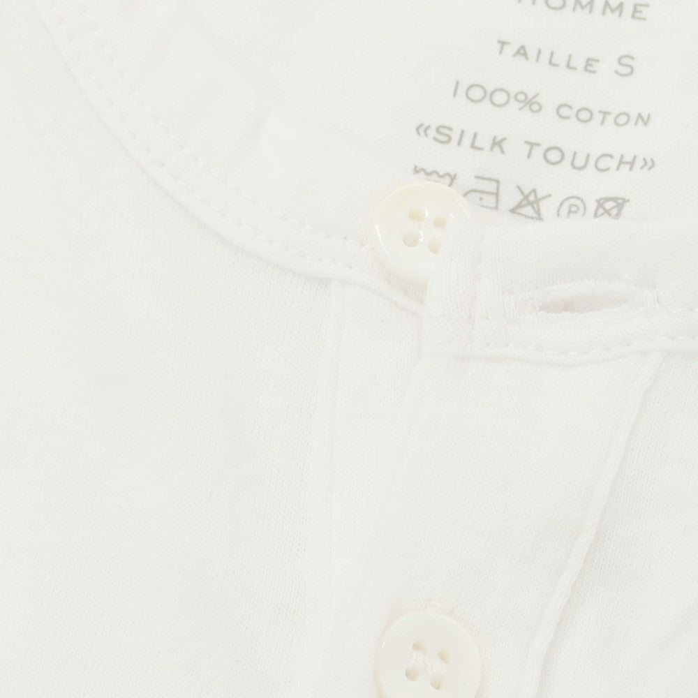【新品】マジェスティック フィラチュール オム MAJESTIC FILATURES HOMME コットン ヘンリーネック 半袖Tシャツ ホワイト【 L 】【 状態ランクN 】【 メンズ 】