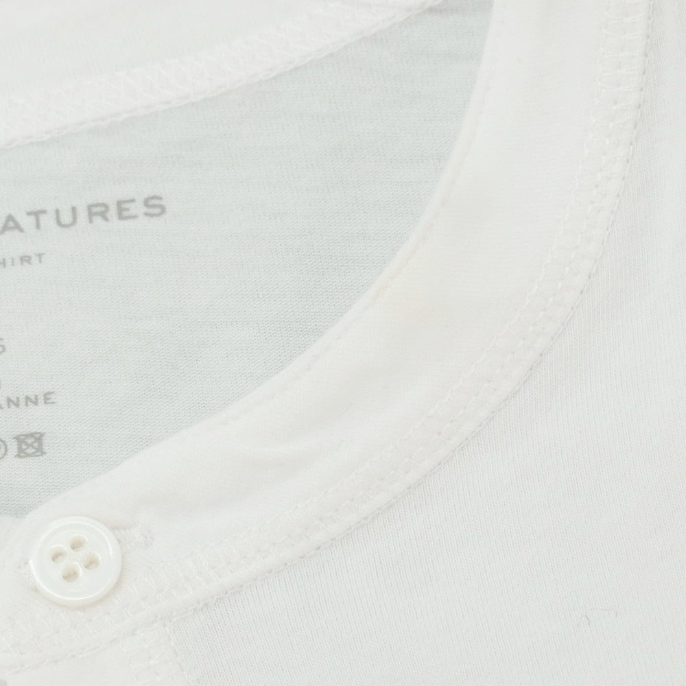 【新品アウトレット】マジェスティック フィラチュール オム MAJESTIC FILATURES HOMME ストレッチコットン ヘンリ―ネック 長袖Tシャツ ホワイト【 S 】【 状態ランクN- 】【 メンズ 】