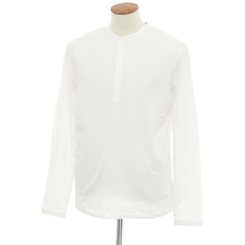 【新品アウトレット】マジェスティック フィラチュール オム MAJESTIC FILATURES HOMME ストレッチコットン ヘンリ―ネック 長袖Tシャツ ホワイト【 M 】【 状態ランクN- 】【 メンズ 】