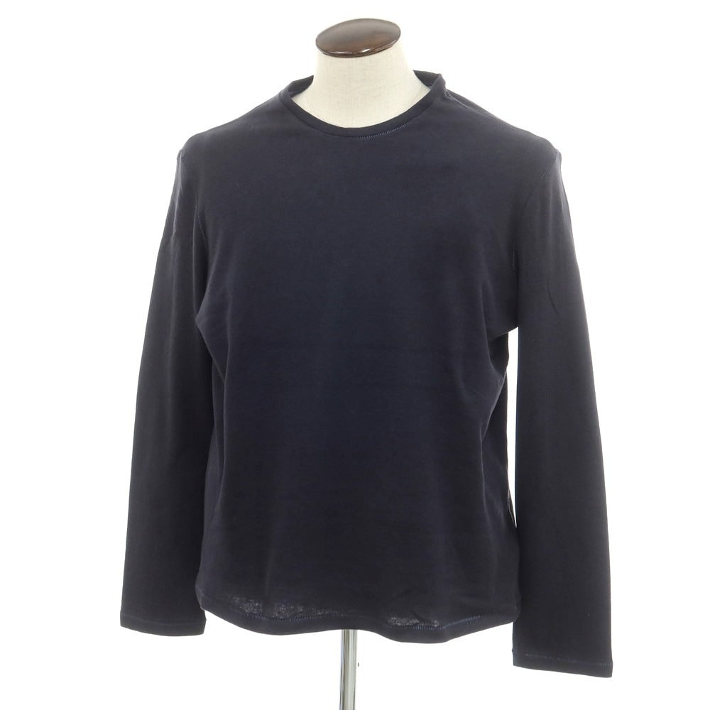 【新品】マジェスティック フィラチュール オム MAJESTIC FILATURES HOMME コットンカシミヤ クルーネック 長袖Tシャツ ネイビー【 XL 】【 状態ランクN 】【 メンズ 】