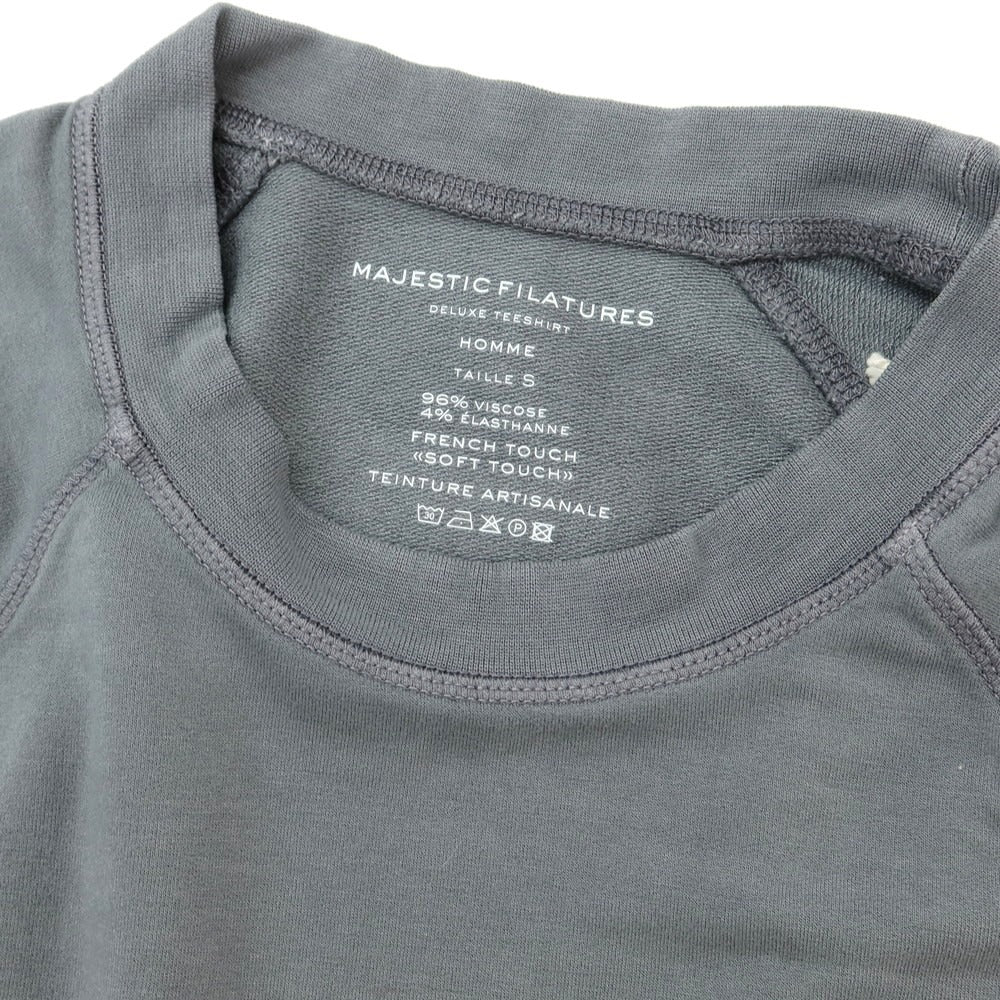 【新品】マジェスティック フィラチュール オム MAJESTIC FILATURES HOMME ストレッチレーヨン クルーネック スウェット グレー【 S 】【 状態ランクN 】【 メンズ 】