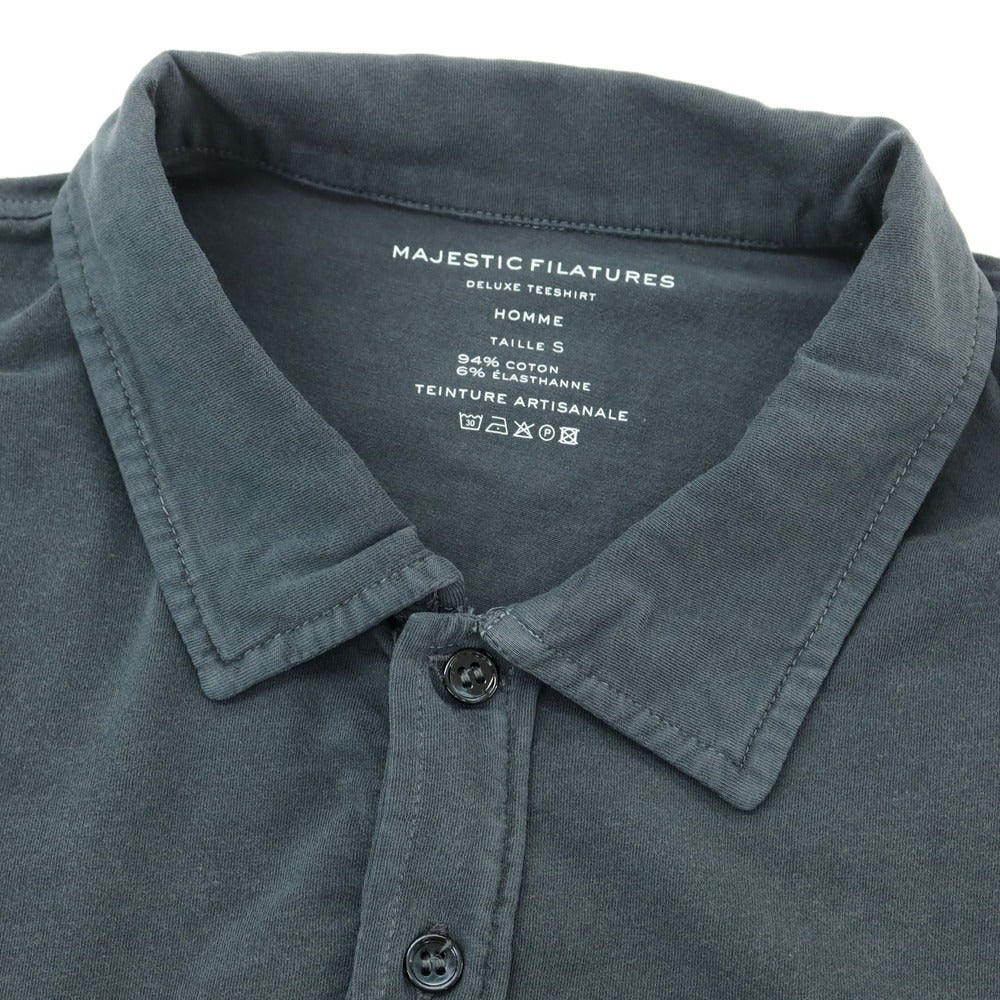 【新品】マジェスティック フィラチュール オム MAJESTIC FILATURES HOMME ストレッチコットン 半袖ポロシャツ ダークグレー【 S 】【 状態ランクN 】【 メンズ 】