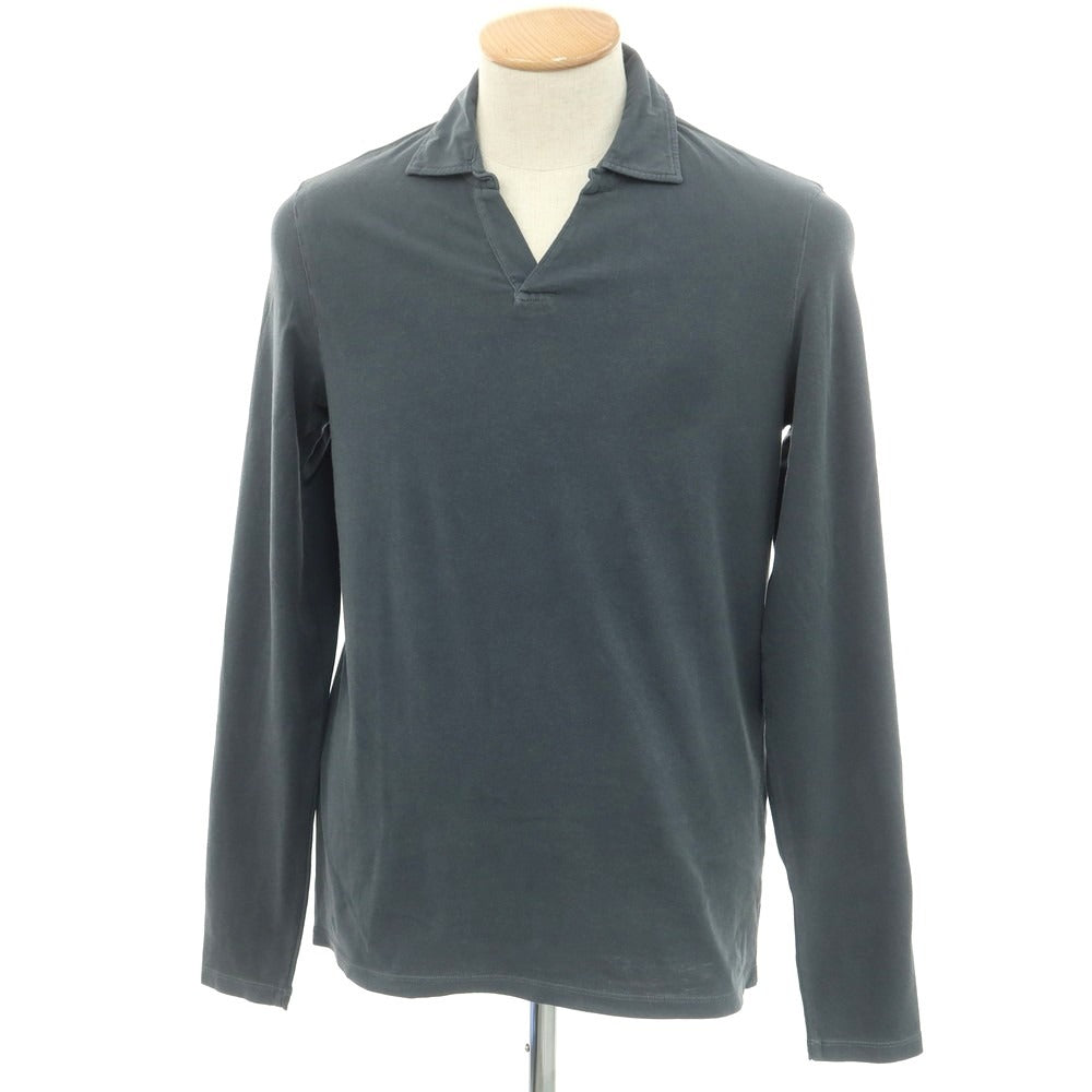 【新品】マジェスティック フィラチュール オム MAJESTIC FILATURES HOMME ストレッチコットン 長袖ポロシャツ ダークグレー【 S 】【 状態ランクN 】【 メンズ 】