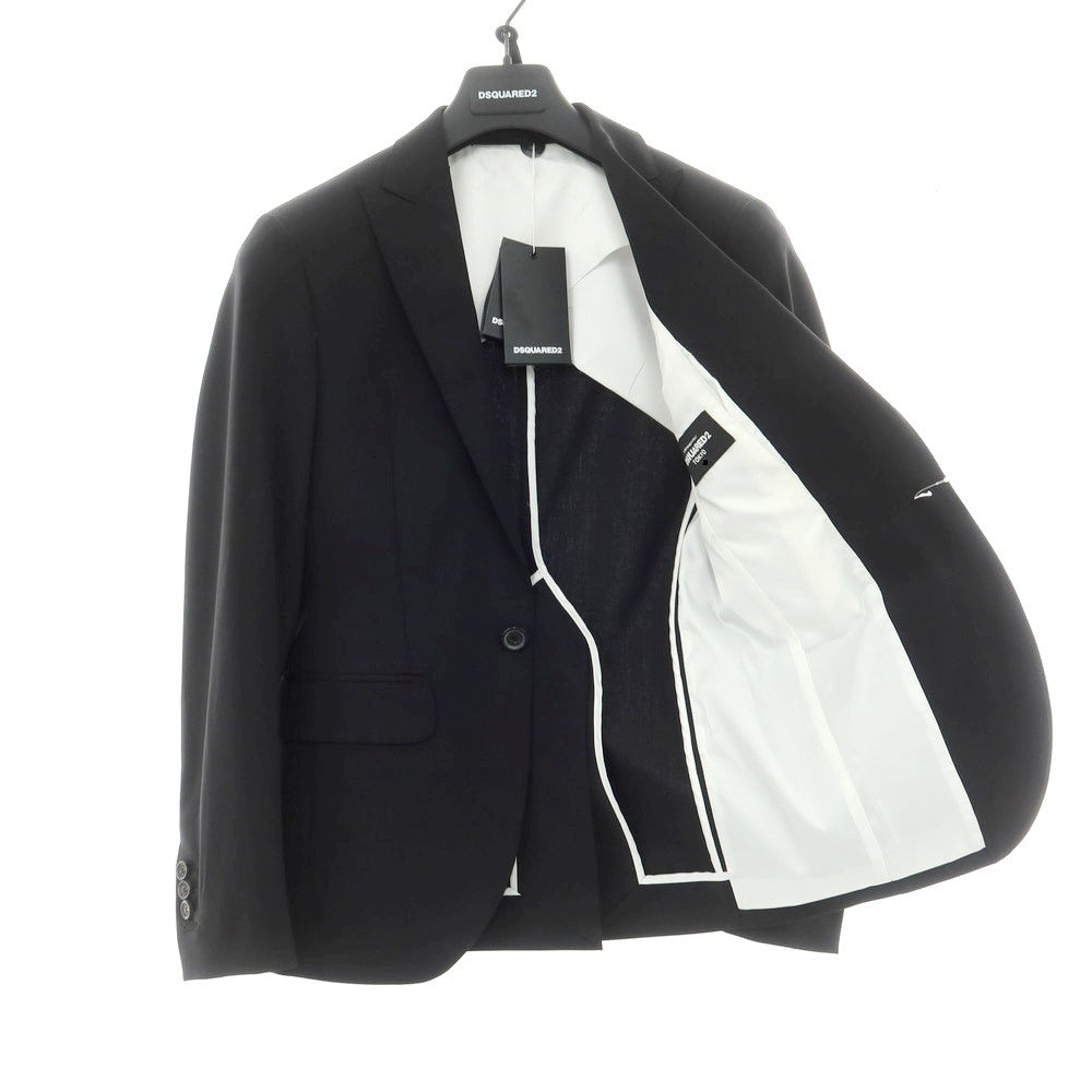 【新品】ディースクエアード DSQUARED2 ストレッチウール 1Bスーツ ブラック【 44 】【 状態ランクN 】【 メンズ 】