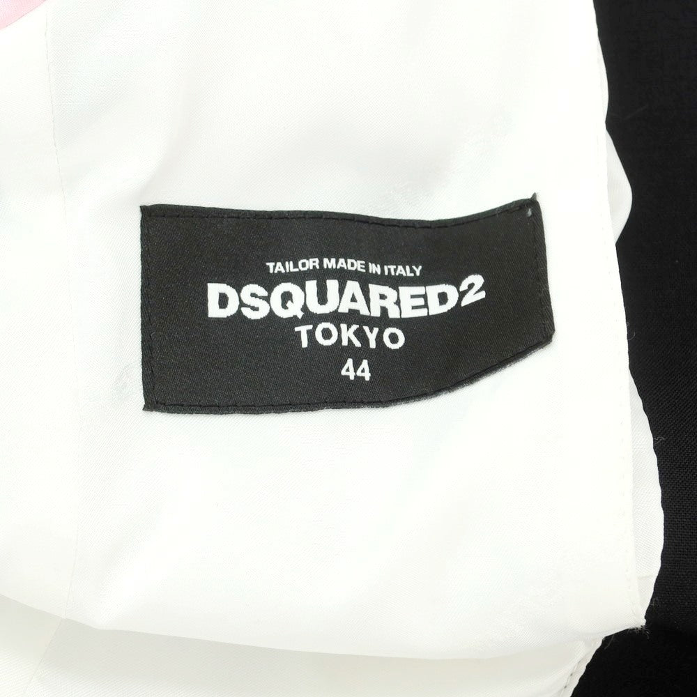 【新品】ディースクエアード DSQUARED2 ストレッチウール 1Bスーツ ブラック【 44 】【 状態ランクN 】【 メンズ 】