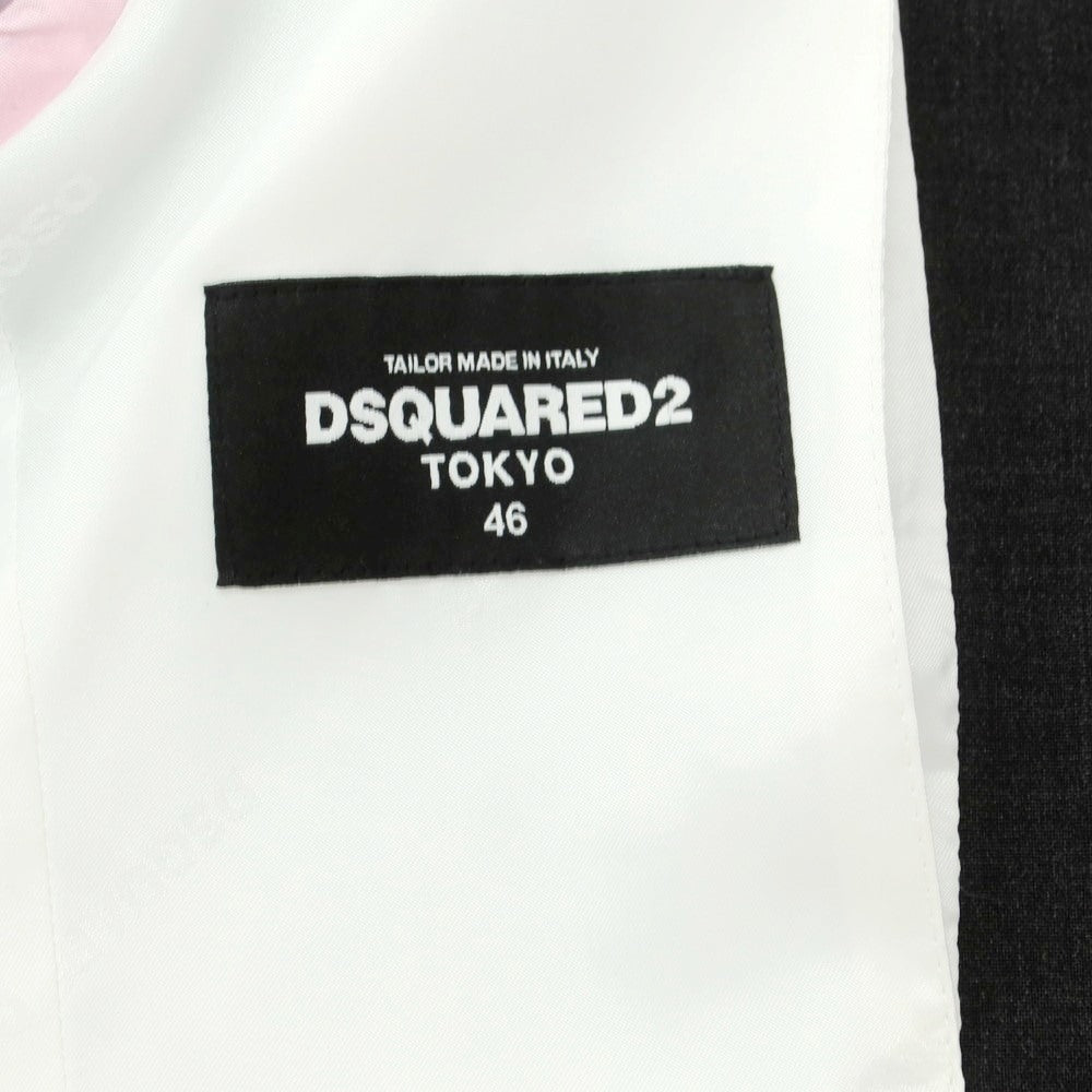 【新品】ディースクエアード DSQUARED2 ストレッチウール 1Bスーツ ダークグレー【 46 】【 状態ランクN 】【 メンズ 】