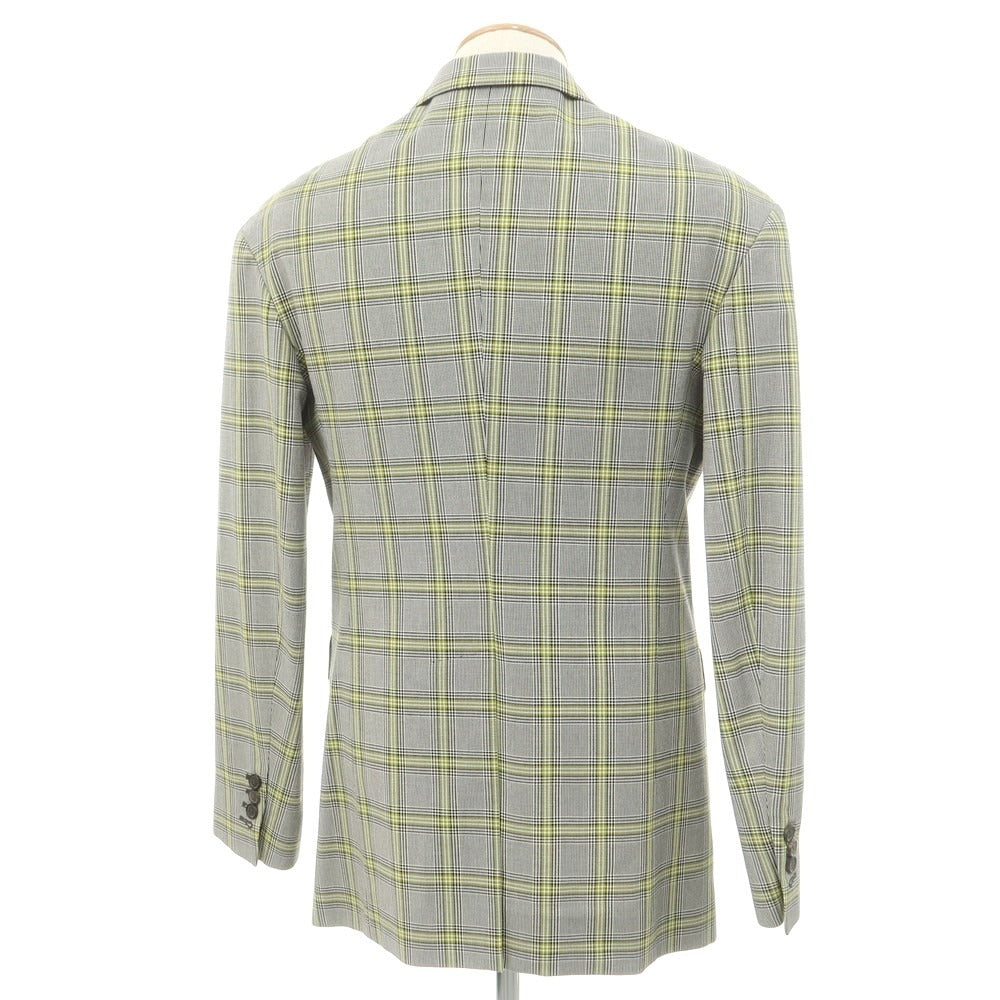 【新品アウトレット】ディースクエアード DSQUARED2 コットン チェック テーラードジャケット グレーxグリーン【 44 】【 状態ランクN- 】【 メンズ 】