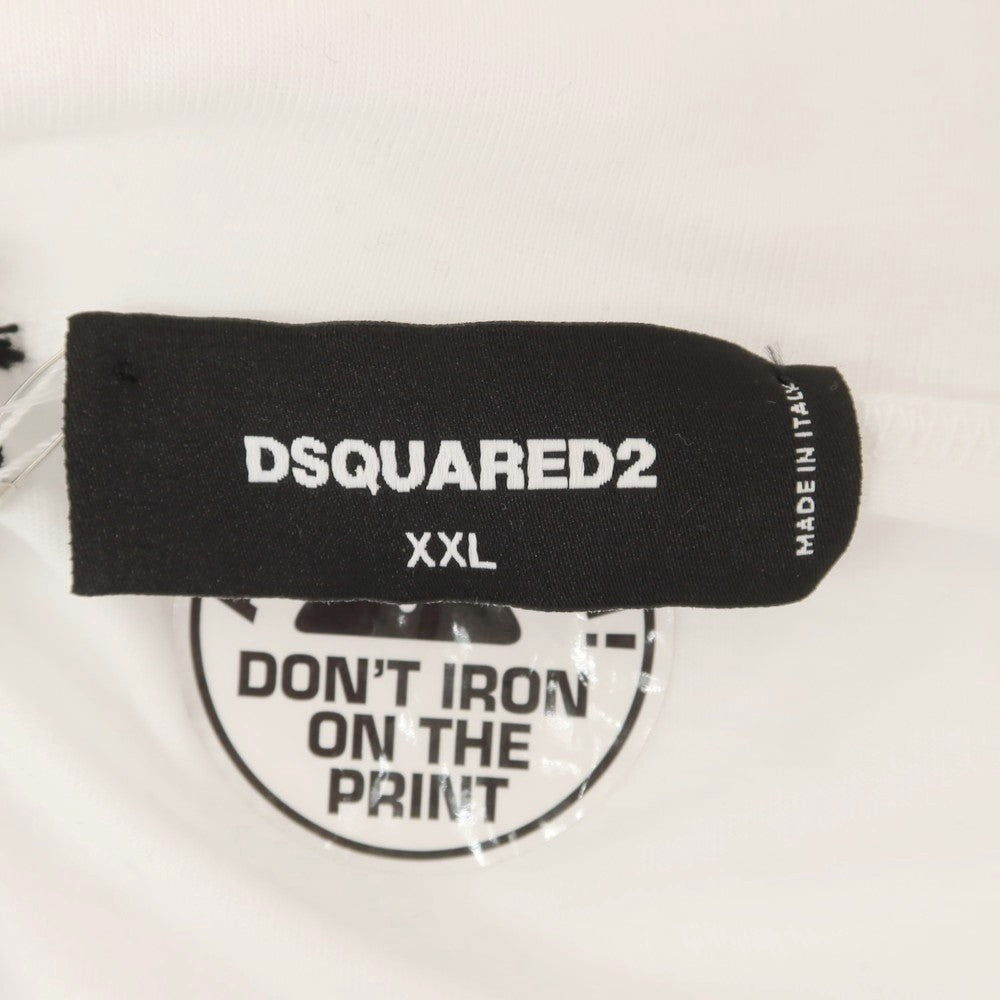 【新品アウトレット】ディースクエアード DSQUARED2 コットン スタンドカラー ダブルジップ ジャージ ホワイト【 XXL 】【 状態ランクN- 】【 メンズ 】