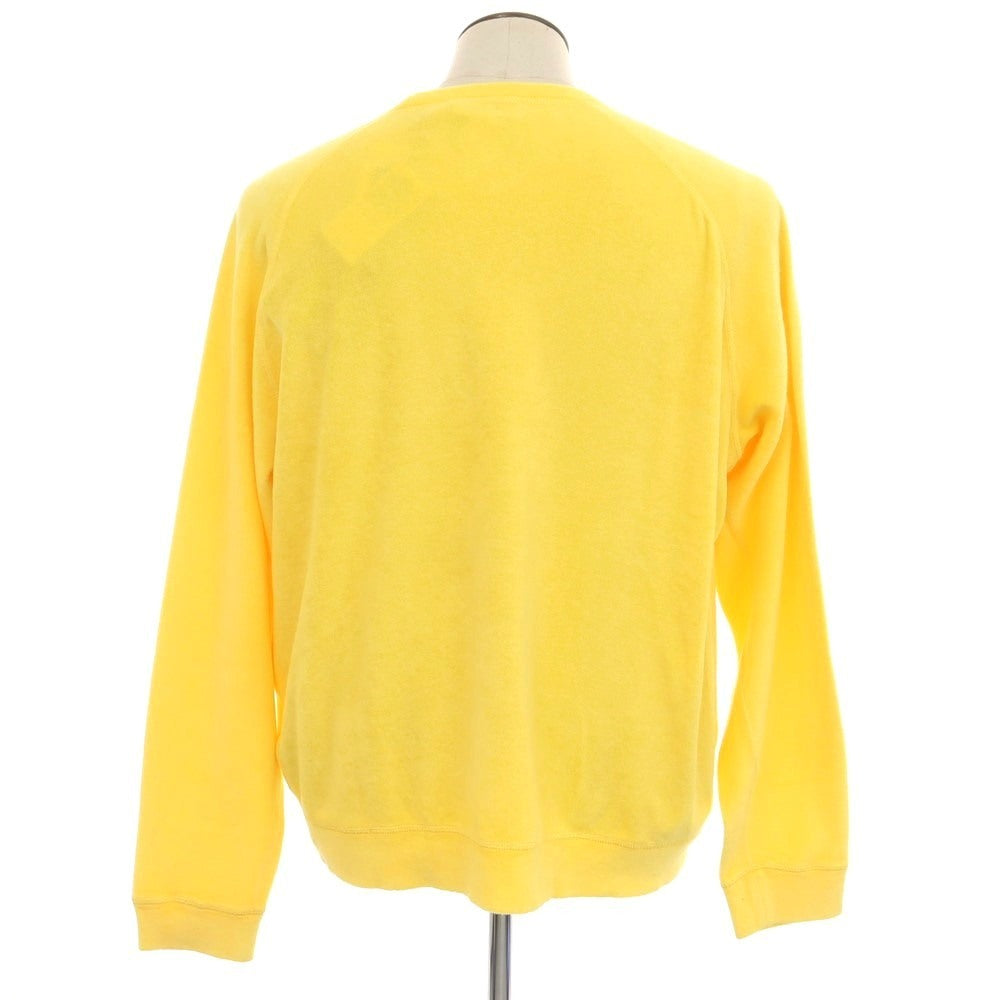 【新品】ディースクエアード DSQUARED2 コットンナイロン パイル クルーネック スウェット イエロー【 XL 】【 状態ランクN 】【 メンズ 】