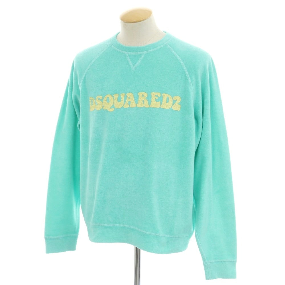 【新品】ディースクエアード DSQUARED2 コットンナイロン パイル クルーネック スウェット ミント【 S 】【 状態ランクN 】【 メンズ 】