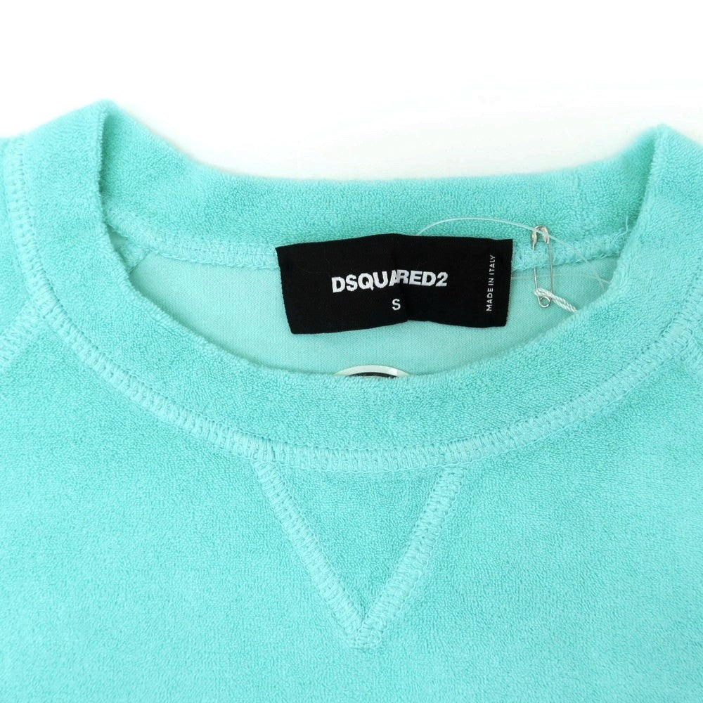 【新品】ディースクエアード DSQUARED2 コットンナイロン パイル クルーネック スウェット ミント【 S 】【 状態ランクN 】【 メンズ 】