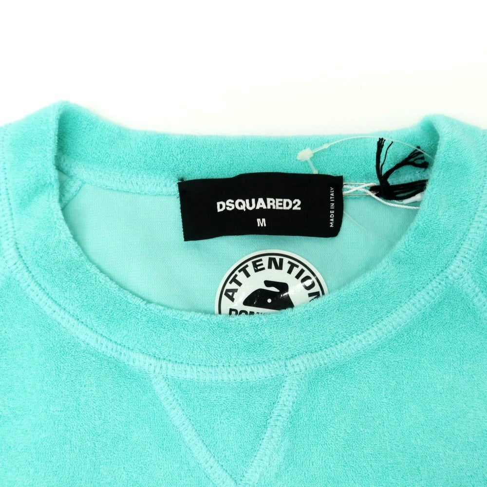 【新品】ディースクエアード DSQUARED2 コットンナイロン パイル クルーネック スウェット ミント【 M 】【 状態ランクN 】【 メンズ 】