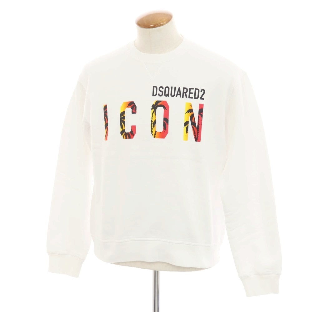 【新品】ディースクエアード DSQUARED2 コットン クルーネック スウェット ホワイト【 M 】【 状態ランクN 】【 メンズ 】