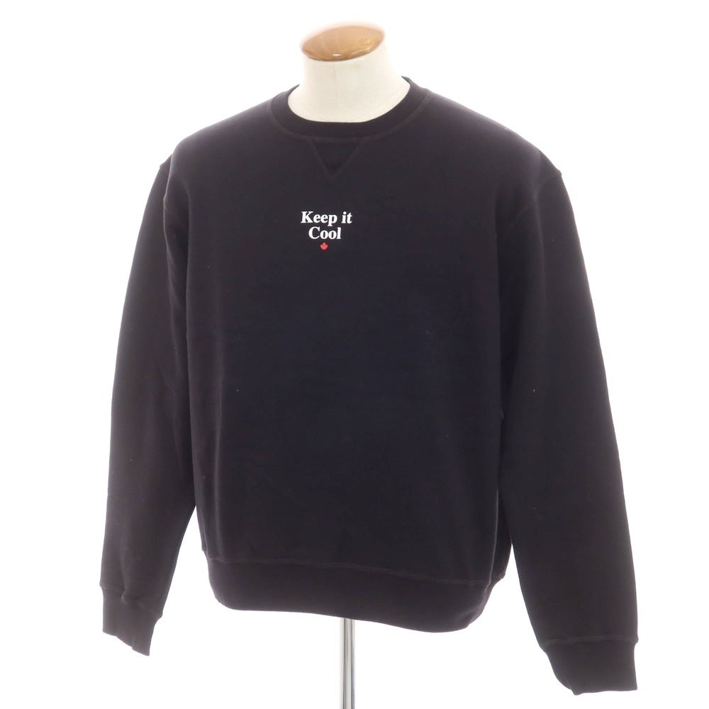 【新品】ディースクエアード DSQUARED2 コットン クルーネック スウェット ブラック【 M 】【 状態ランクN 】【 メンズ 】