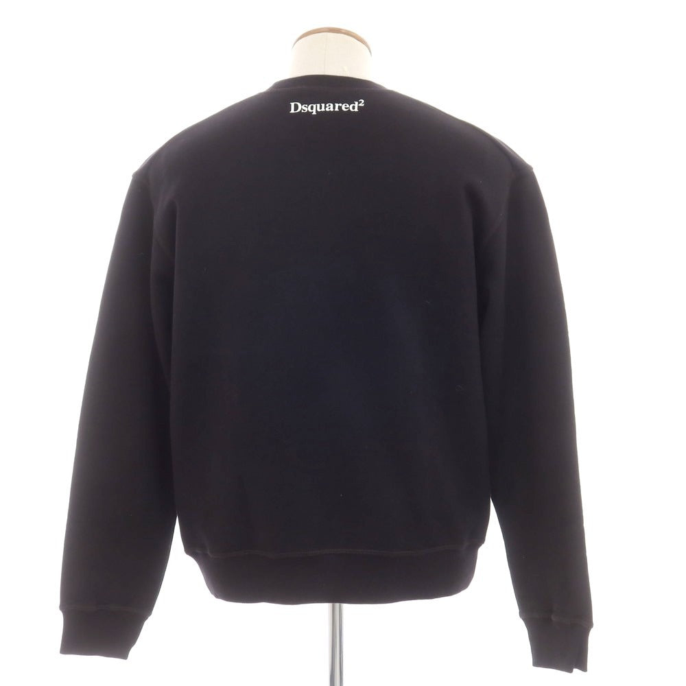【新品】ディースクエアード DSQUARED2 コットン クルーネック スウェット ブラック【 M 】【 状態ランクN 】【 メンズ 】