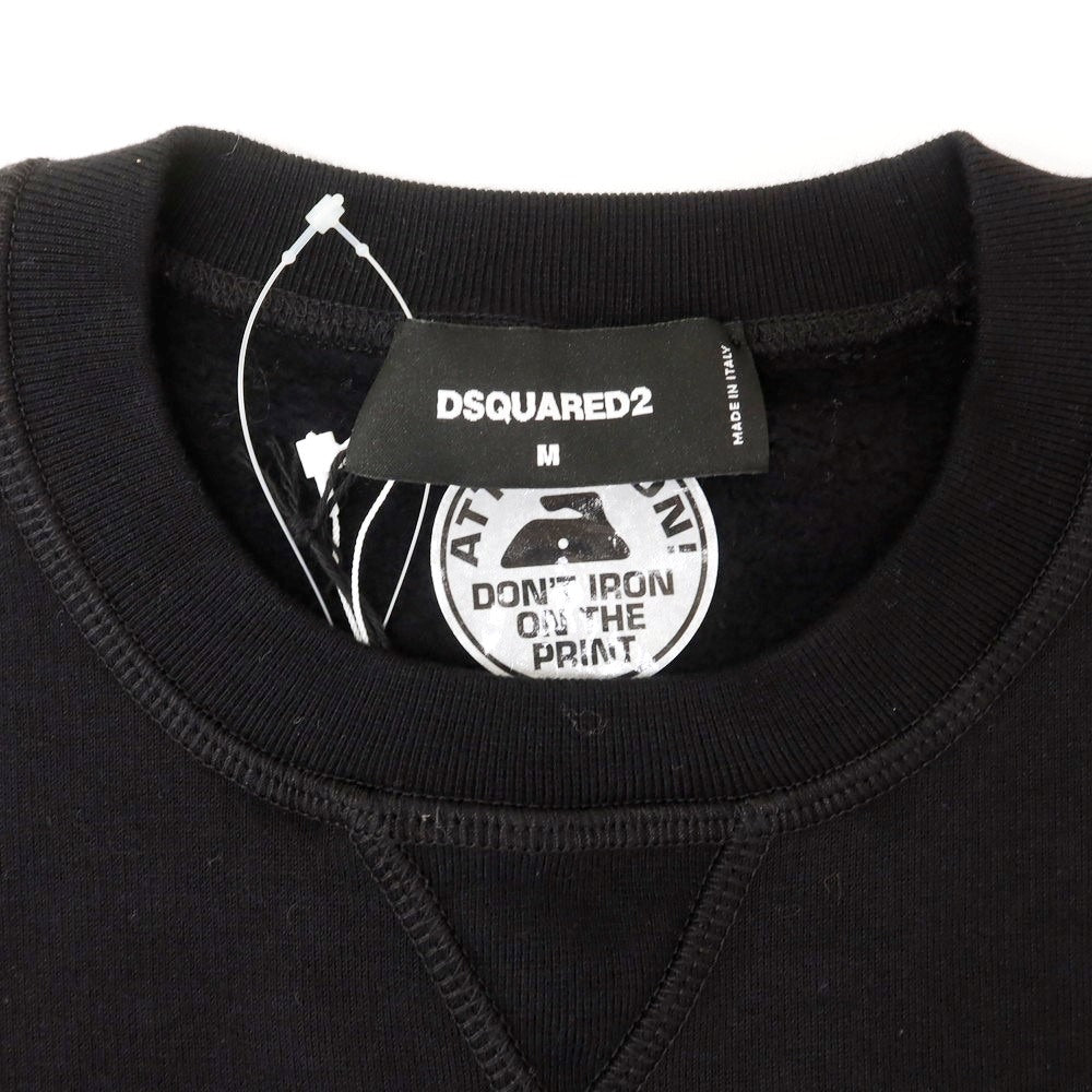 【新品】ディースクエアード DSQUARED2 コットン クルーネック スウェット ブラック【 M 】【 状態ランクN 】【 メンズ 】