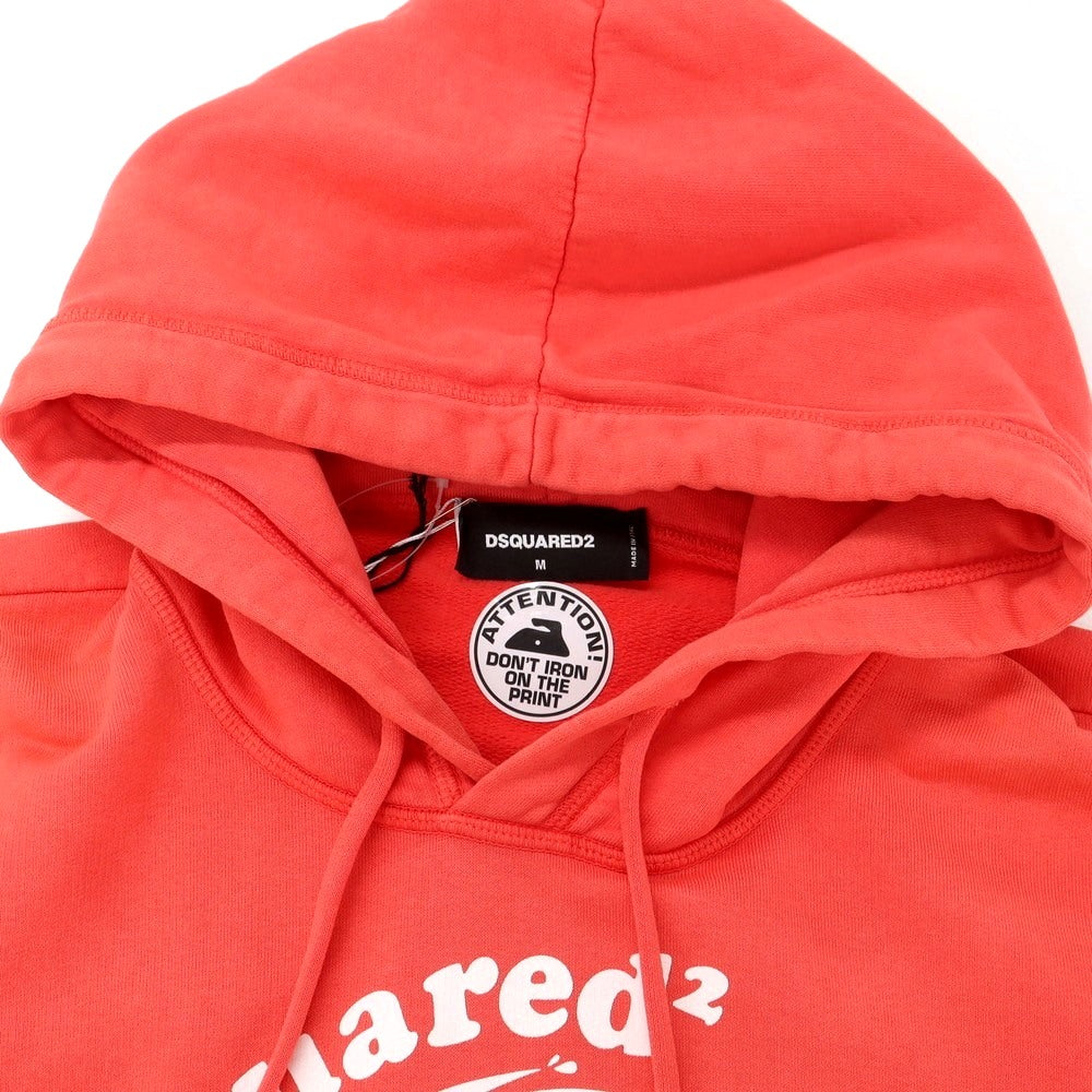 【新品】ディースクエアード DSQUARED2 コットン スウェット プルオーバー パーカー コーラルピンク系【 M 】【 状態ランクN 】【 メンズ 】
