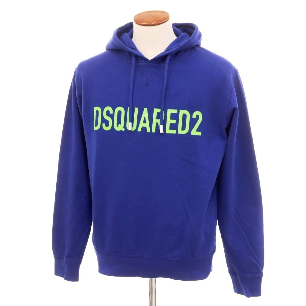 【新品】ディースクエアード DSQUARED2 コットン スウェット プルオーバー パーカー ロイヤルブルー【 M 】【 状態ランクN 】【 メンズ 】