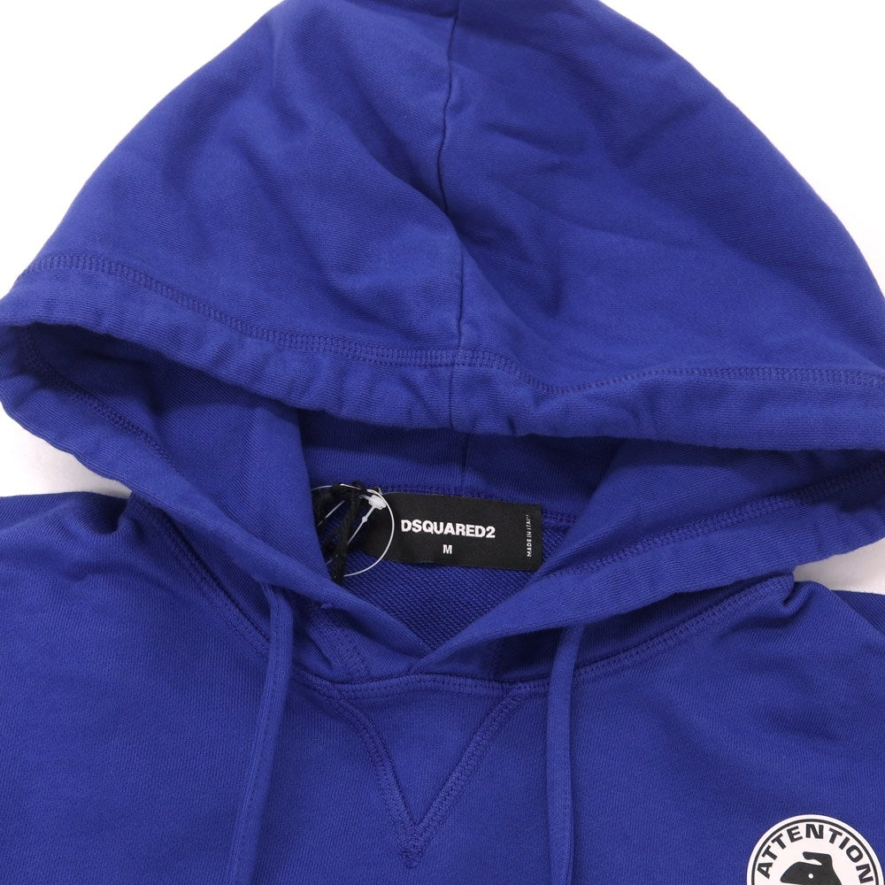 【新品】ディースクエアード DSQUARED2 コットン スウェット プルオーバー パーカー ロイヤルブルー【 M 】【 状態ランクN 】【 メンズ 】