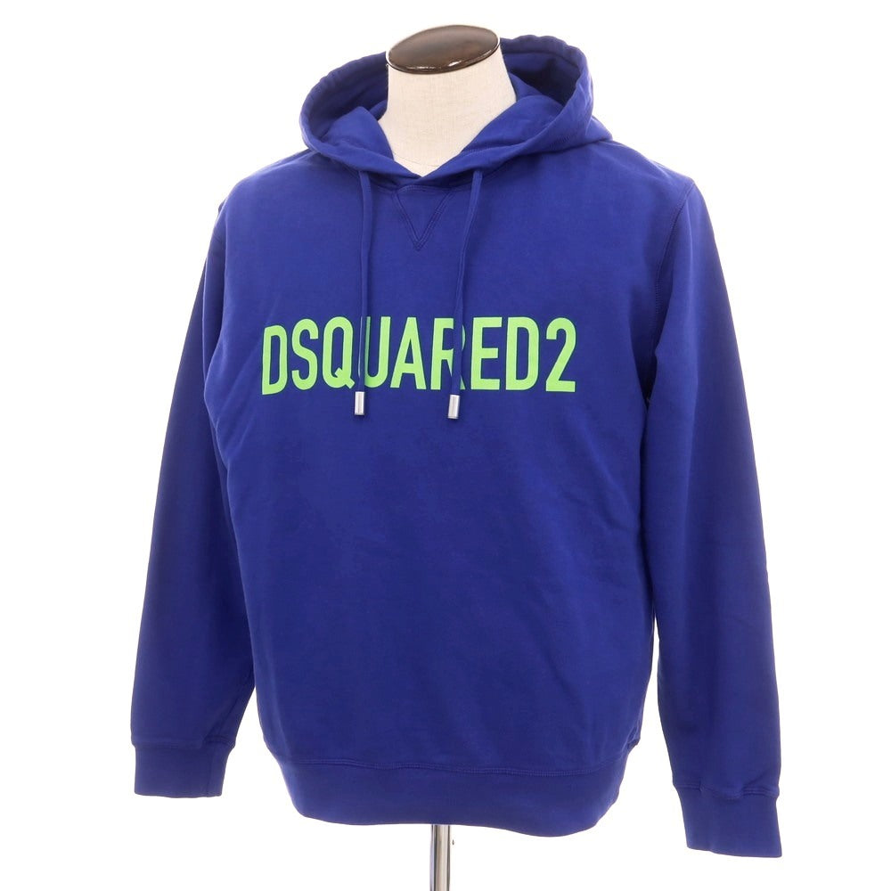 【新品】ディースクエアード DSQUARED2 コットン スウェット プルオーバー パーカー ロイヤルブルー【 L 】【 状態ランクN 】【 メンズ 】