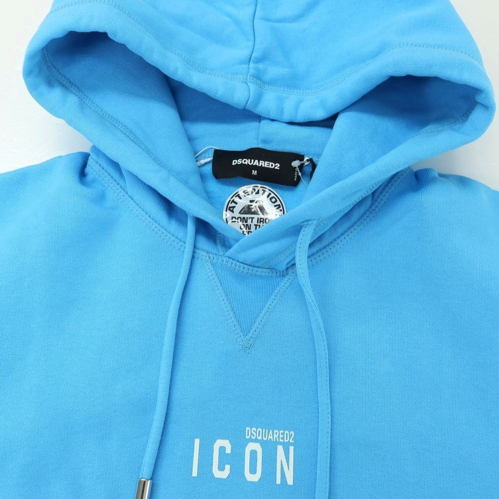 【新品】ディースクエアード DSQUARED2 コットン スウェット プルオーバー パーカー ライトブルー【 M 】【 状態ランクN 】【 メンズ 】