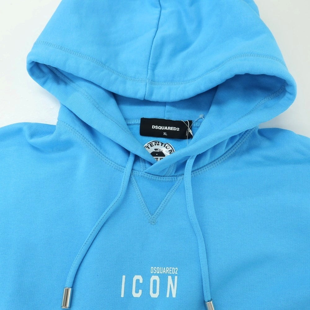【新品】ディースクエアード DSQUARED2 コットン スウェット プルオーバー パーカー ライトブルー【 XL 】【 状態ランクN 】【 メンズ 】