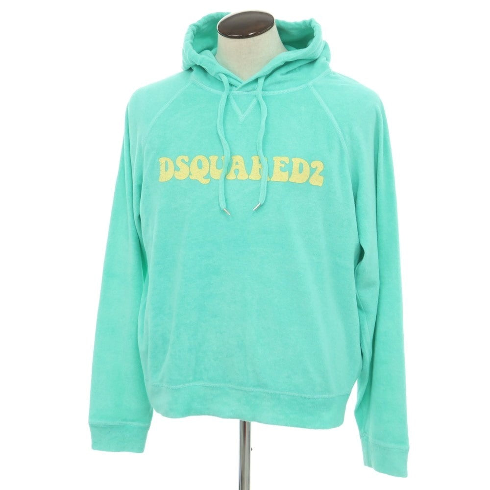 【新品】ディースクエアード DSQUARED2 コットンナイロン パイル プルオーバー パーカー ミント【 L 】【 状態ランクN 】【 メンズ 】
