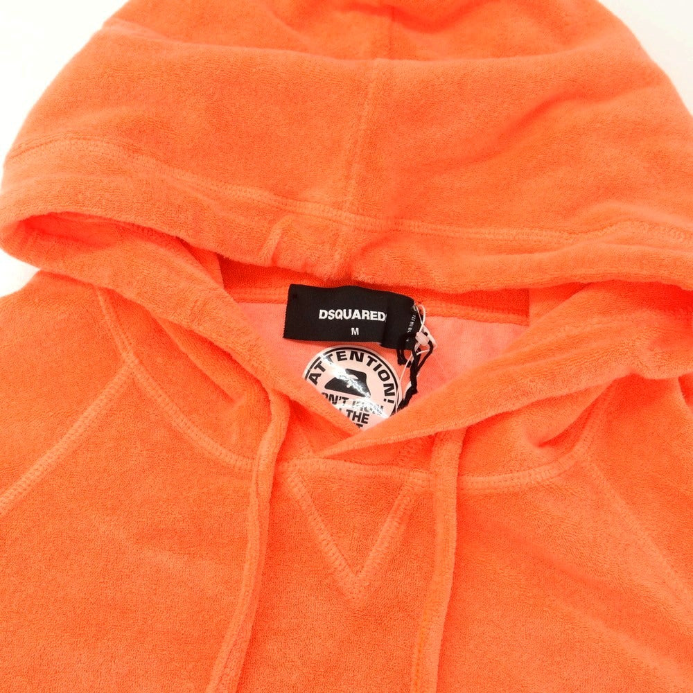 【新品】ディースクエアード DSQUARED2 コットンナイロン パイル プルオーバー パーカー アプリコットオレンジ【 M 】【 状態ランクN 】【 メンズ 】