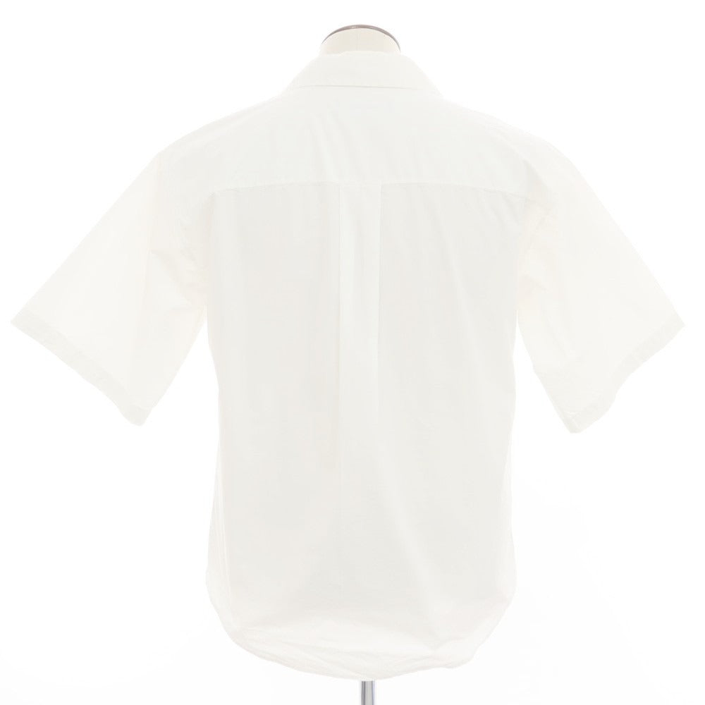 【新品】ディースクエアード DSQUARED2 コットンナイロン オープンカラー 半袖シャツ ホワイトxピンク【 48 】【 状態ランクN 】【 メンズ 】