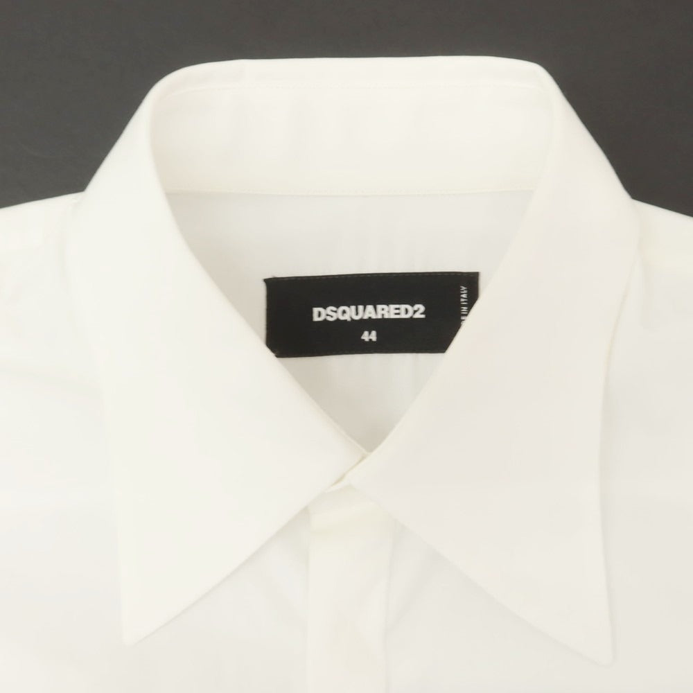 【中古】ディースクエアード DSQUARED2 コットン レギュラーカラー カジュアルシャツ ホワイト【 44 】【 状態ランクB 】【 メンズ 】