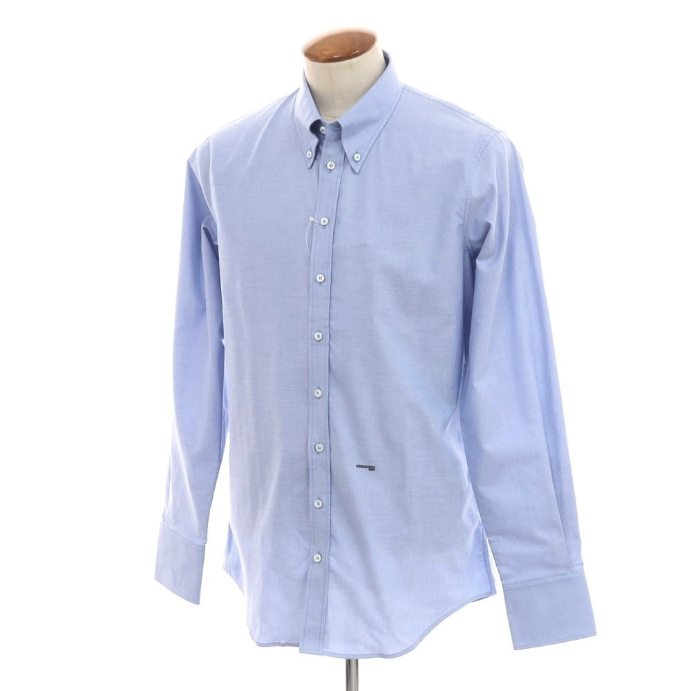 【新品】ディースクエアード DSQUARED2 コットン ボタンダウン カジュアルシャツ ブルー【 50 】【 状態ランクN 】【 メンズ 】
