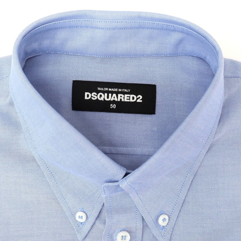 【新品】ディースクエアード DSQUARED2 コットン ボタンダウン カジュアルシャツ ブルー【 50 】【 状態ランクN 】【 メンズ 】