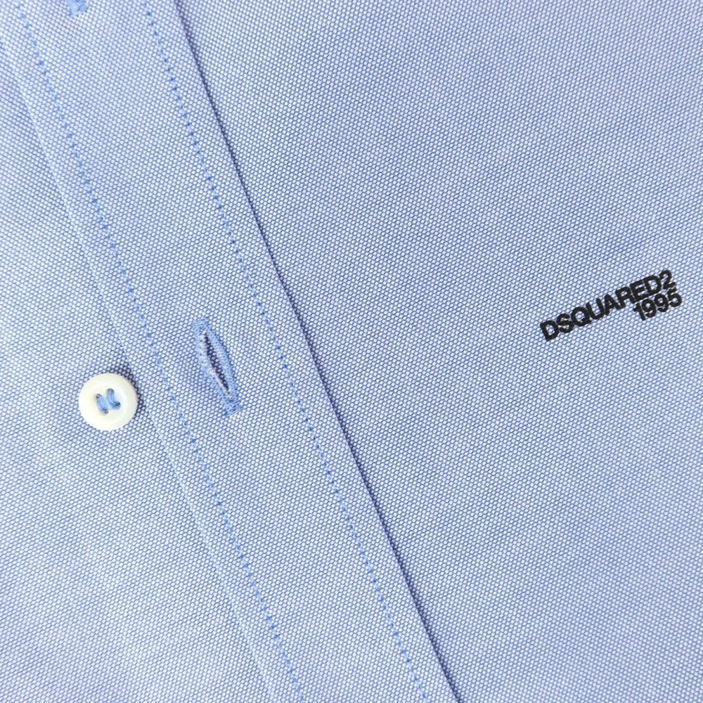 【新品】ディースクエアード DSQUARED2 コットン ボタンダウン カジュアルシャツ ブルー【 50 】【 状態ランクN 】【 メンズ 】