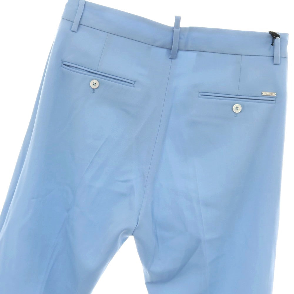 【新品アウトレット】ディースクエアード DSQUARED2 ウール カジュアルスラックスパンツ ライトブルー【 42 】【 状態ランクN- 】【 メンズ 】