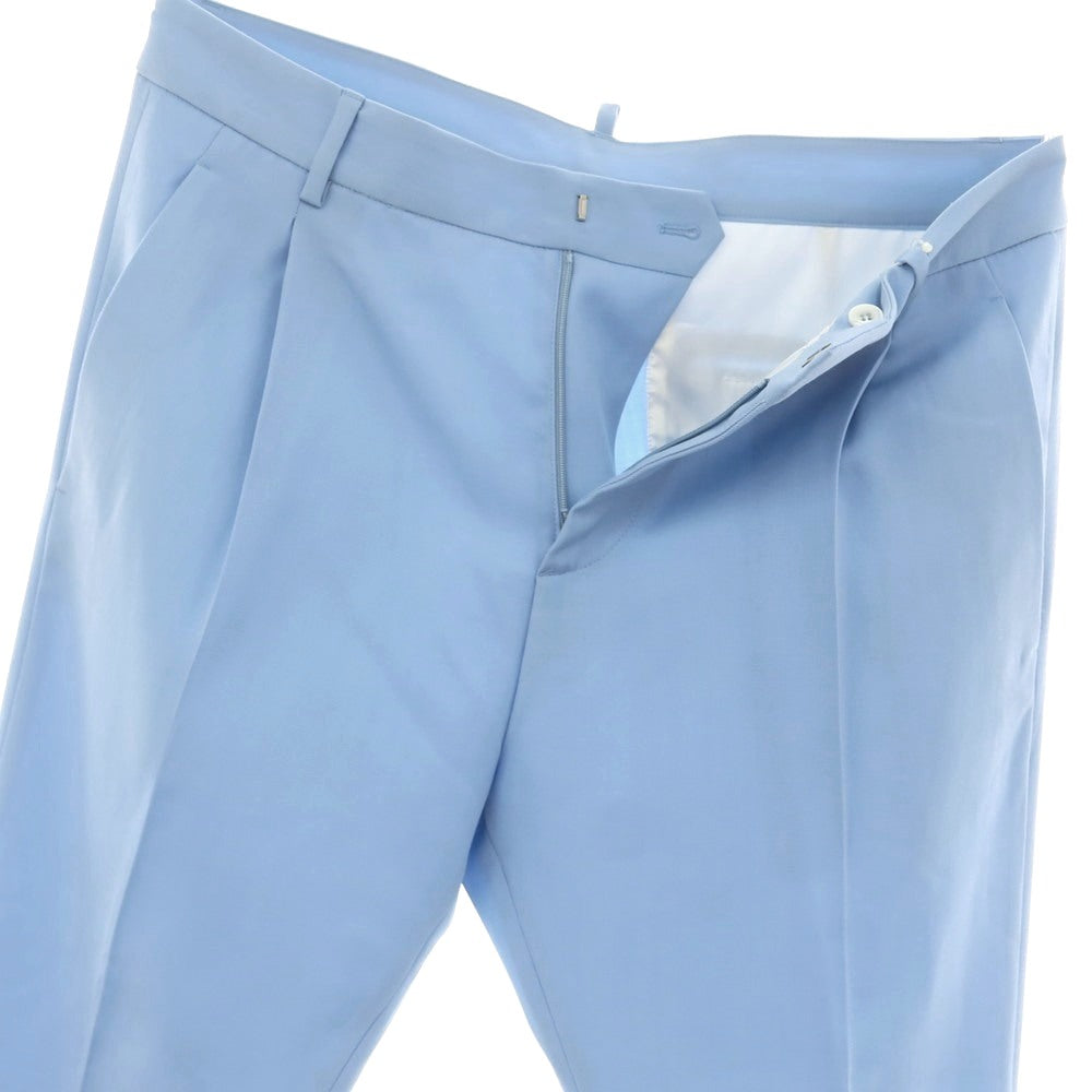 【新品】ディースクエアード DSQUARED2 ウール カジュアルスラックスパンツ ライトブルー【 46 】【 状態ランクN 】【 メンズ 】