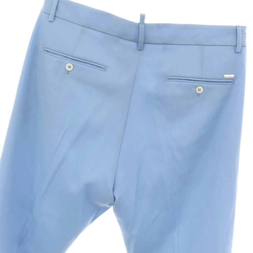 【新品】ディースクエアード DSQUARED2 ウール カジュアルスラックスパンツ ライトブルー【 46 】【 状態ランクN 】【 メンズ 】