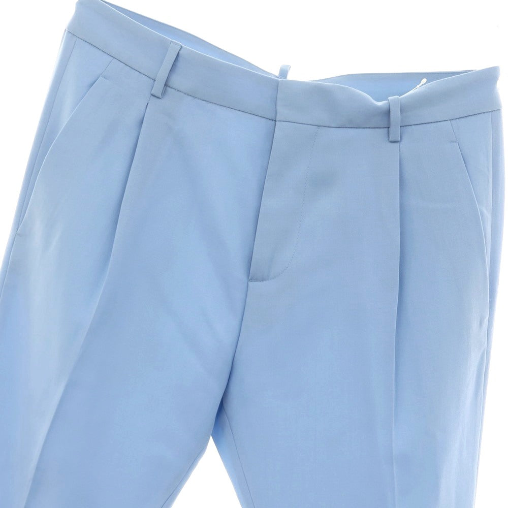 【新品】ディースクエアード DSQUARED2 ウール カジュアルスラックスパンツ ライトブルー【 48 】【 状態ランクN 】【 メンズ 】
