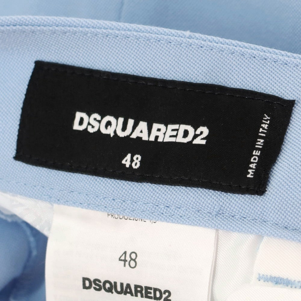 【新品】ディースクエアード DSQUARED2 ウール カジュアルスラックスパンツ ライトブルー【 48 】【 状態ランクN 】【 メンズ 】