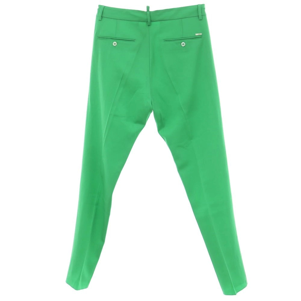 【新品】ディースクエアード DSQUARED2 ウール カジュアルスラックスパンツ グリーン【 46 】【 状態ランクN 】【 メンズ 】