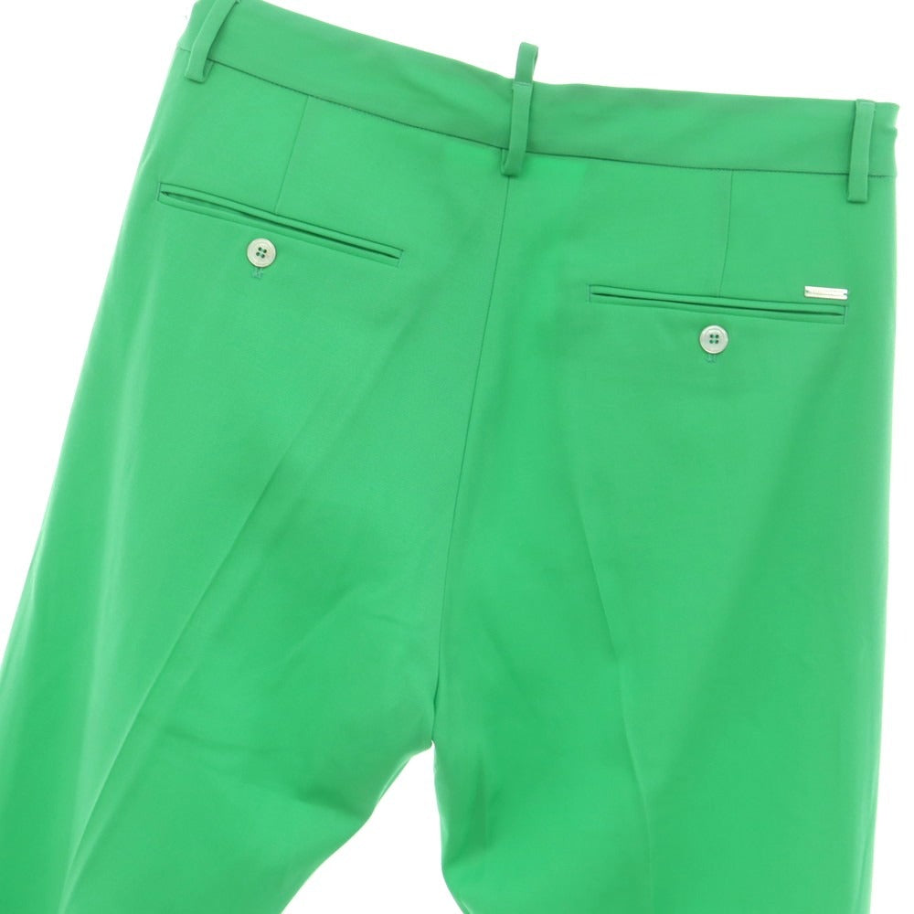 【新品】ディースクエアード DSQUARED2 ウール カジュアルスラックスパンツ グリーン【 46 】【 状態ランクN 】【 メンズ 】