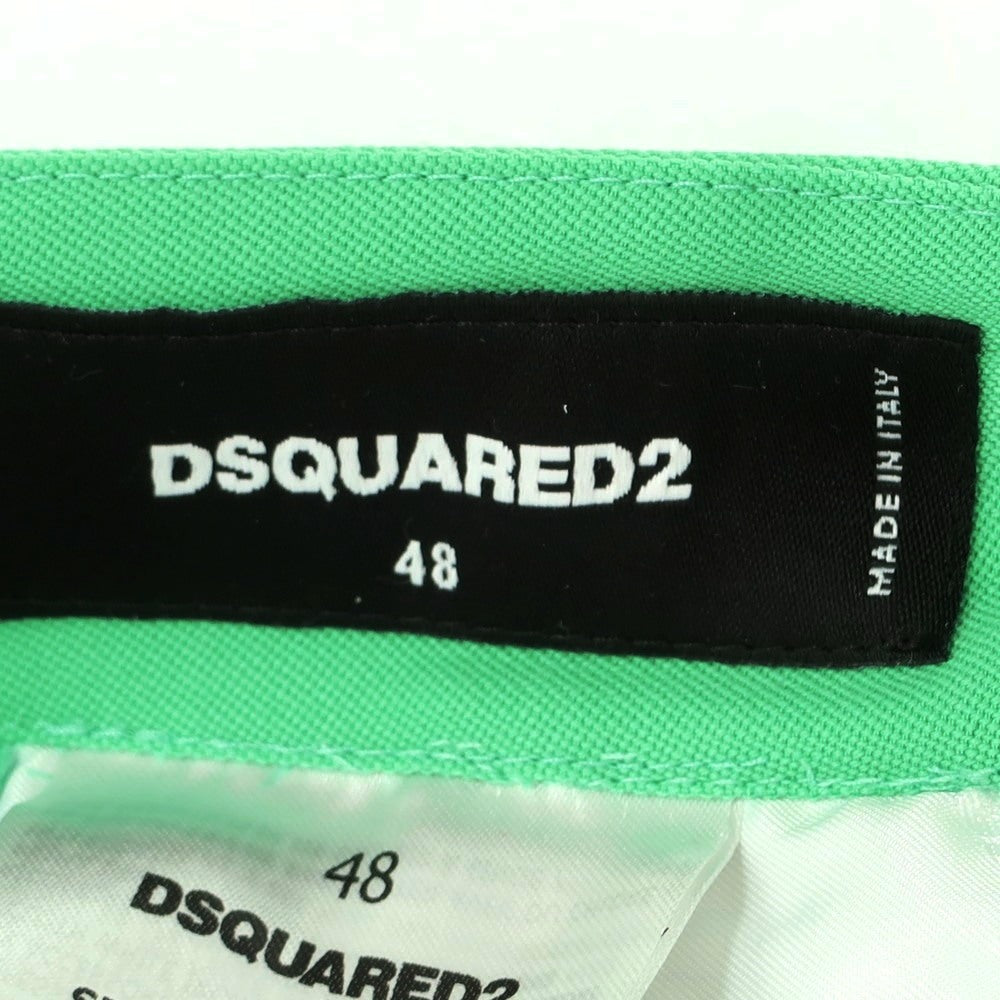 【新品】ディースクエアード DSQUARED2 ウール カジュアルスラックスパンツ グリーン【 48 】【 状態ランクN 】【 メンズ 】
