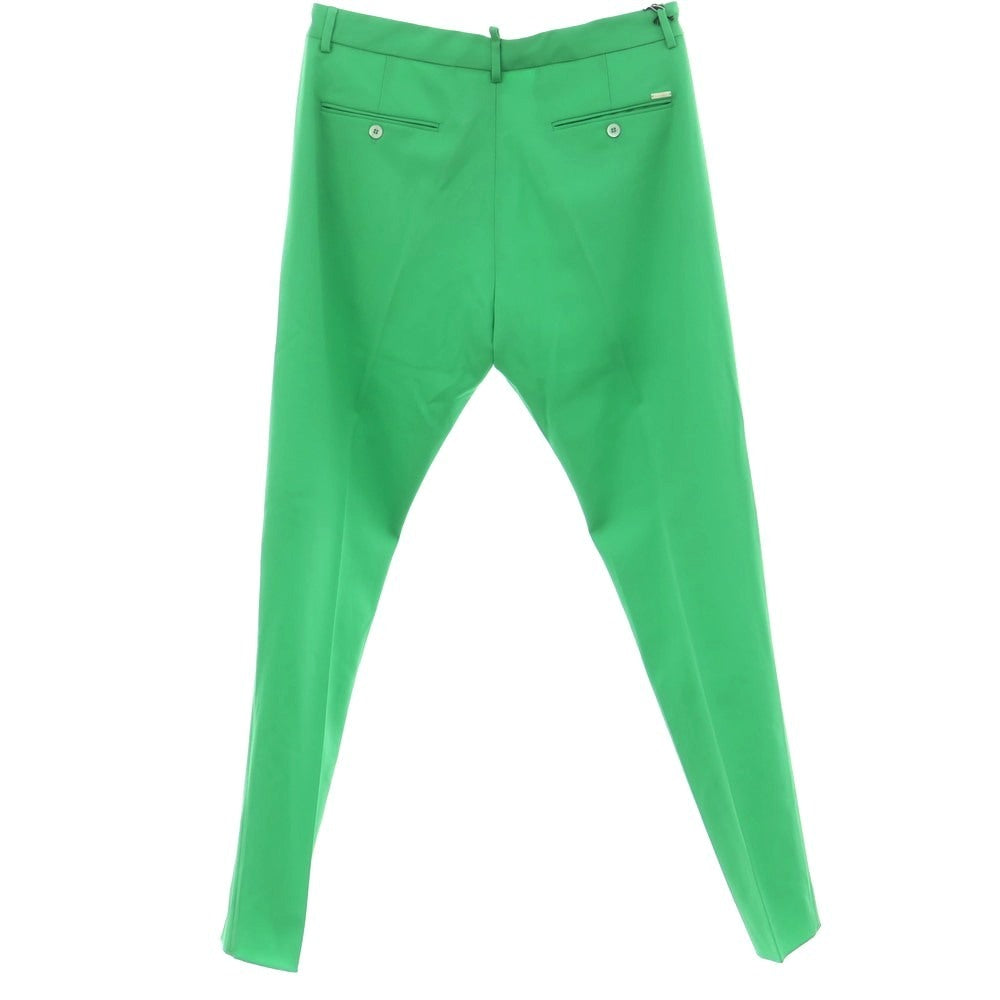 【新品】ディースクエアード DSQUARED2 ウール カジュアルスラックスパンツ グリーン【 50 】【 状態ランクN 】【 メンズ 】