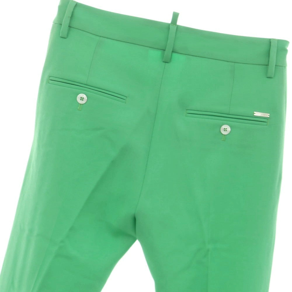 【新品アウトレット】ディースクエアード DSQUARED2 ウール フレア カジュアルスラックスパンツ グリーン【 42 】【 状態ランクN- 】【 メンズ 】