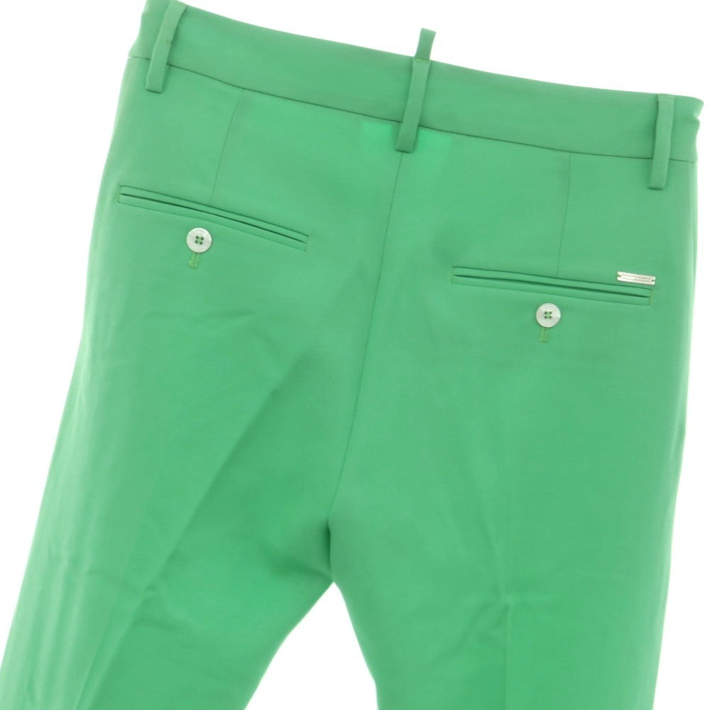 【新品アウトレット】ディースクエアード DSQUARED2 ウール フレア カジュアルスラックスパンツ グリーン【 44 】【 状態ランクN- 】【 メンズ 】