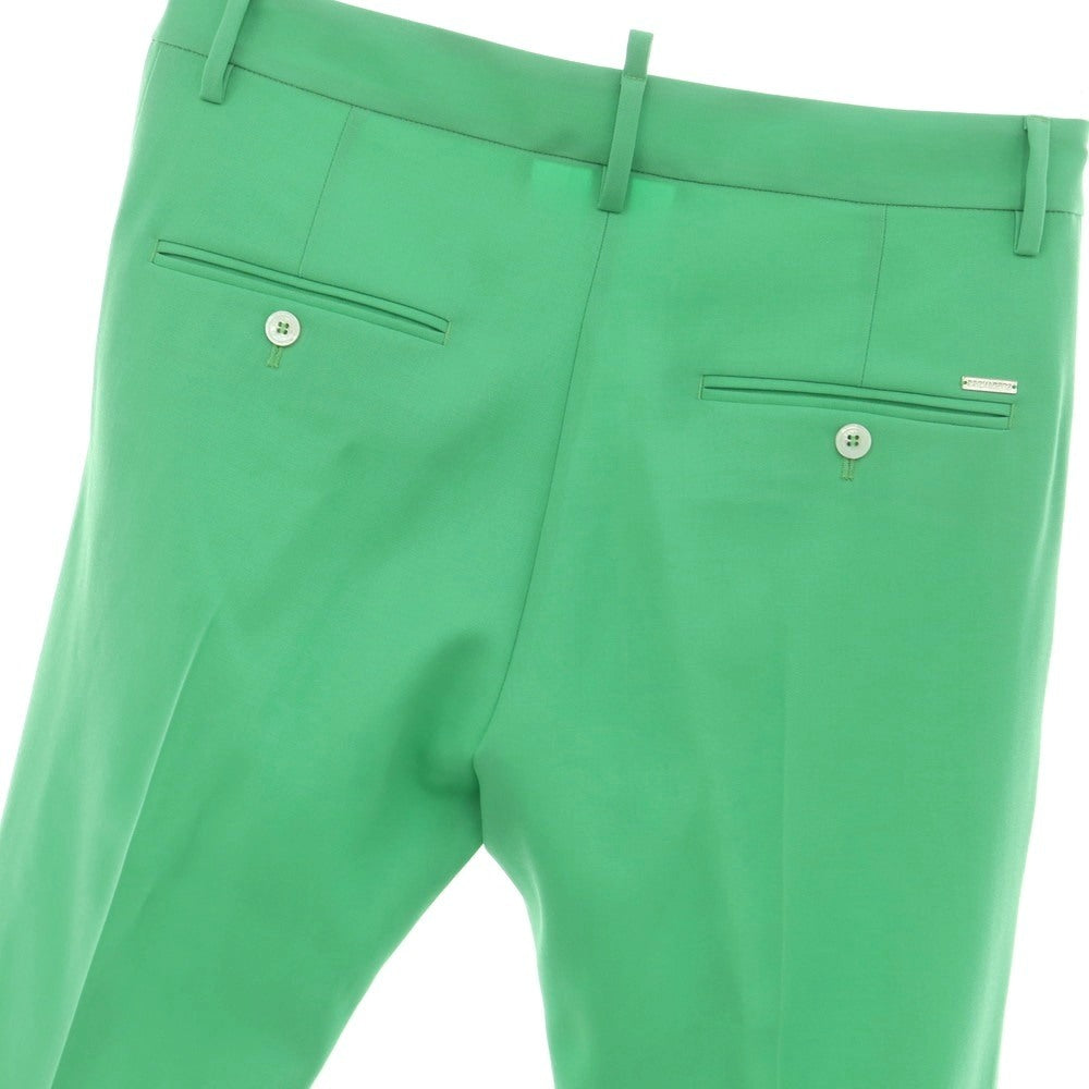 【新品アウトレット】ディースクエアード DSQUARED2 ウール フレア カジュアルスラックスパンツ グリーン【 48 】【 状態ランクN- 】【 メンズ 】