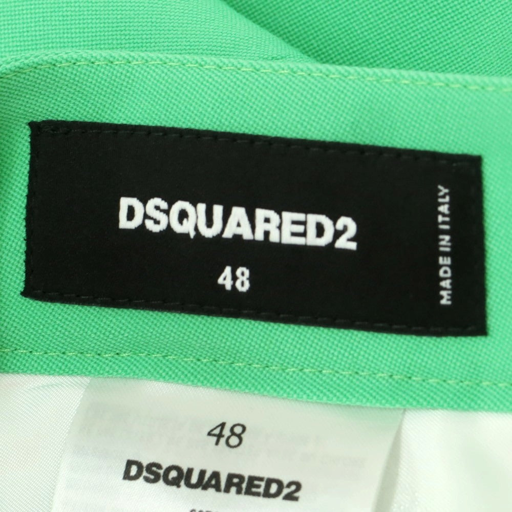 【新品アウトレット】ディースクエアード DSQUARED2 ウール フレア カジュアルスラックスパンツ グリーン【 48 】【 状態ランクN- 】【 メンズ 】