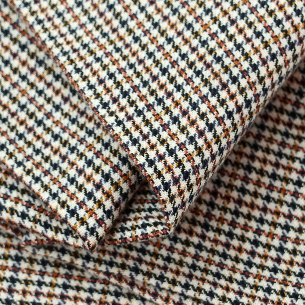 【新品】ディースクエアード DSQUARED2 リネンコットン チェック カジュアルスラックスパンツ ホワイトxオレンジ系【 46 】【 状態ランクN 】【 メンズ 】